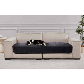 Meider Dog Bed Cover Couch Cover for Pets, 33x82 inch Anti-Slip Washable Couch Pads for 3 Cushions Sofa Furniture Protector (Black)