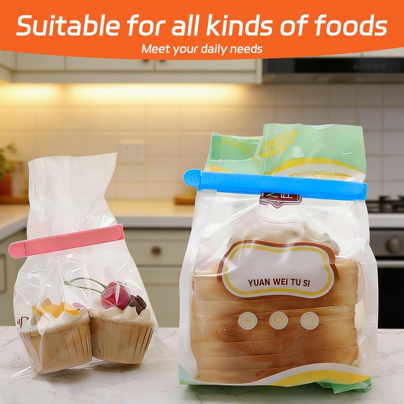 JiuXinYuKeJi 48 Pcs Food Clips,Bag Sealing Clips,Multi Colors