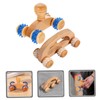 ORFOFE 2Pcs Wooden Muscle Massager Portable Foot Roller for Leg
