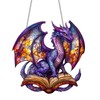 Dragon Dreamcatcher Suncatcher - Stained Glass Effect Window Hanging -