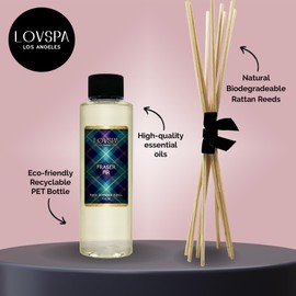 LOVSPA Fraser FIR Reed Diffuser Oil Refill with Replacement Scent Sticks | Pine, Evergreen and Pine with Fresh Woody Notes of Cedar and Sandalwood | DIY Home Fragrance| Made in The USA