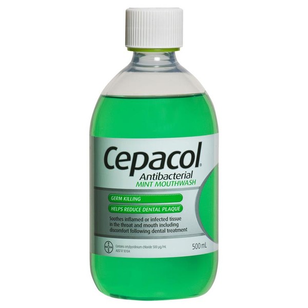 Cepacol Antibacterial Action Mint Mouthwash 500ml
