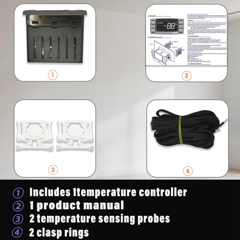 Replacement for Dixell XR06CX-4N1F1 Temperature Controller, Fit for 120V 50-60Hz