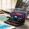 RFID Card Holder Wallet, Smart Minimalist Pop Up Wallets-5 Slots