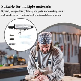 Pneumatic Polishing Machine | Stainless Steel Polishing Device for Woodworking | Multi Functional Pneumatic Grinder Tool for Metal Castings Wheels Automotive Tires