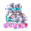 ERNAN Roller Skates,4 Size Adjustable Toddler Roller Skates with Light