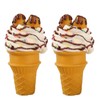 LONG XIN SERIES 2PCS Artificial Ice Cream Display Realistic Fake