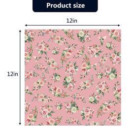 Scrapbook Paper Pads 12 x 12 inch, 24 Sheets/12 Styles Single-Sided Vintage Floral Craft Paper, Origami Paper for Junk Journals Greeting Cards, Photo Album Decoration