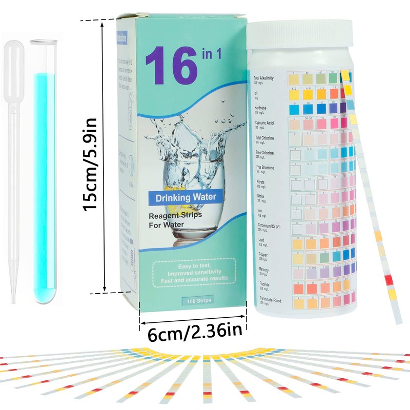 [-] 16 in 1 Water Testing Kit for Drink Water