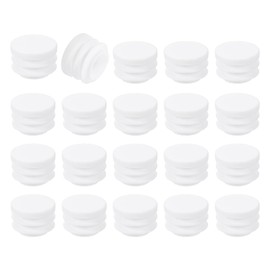 QUARKZMAN 20pcs Round Plastic Plugs Pipe End Caps 18mm (0.71") Furniture Leg Pipe Insert Anti-slip for Chair Sofa Table Shelf White