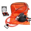 Kit Baumanómetro Aneroide + Estetoscopio Dúplex De Lujo (Naranja)