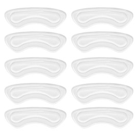 EACOZY Heel Grips, Clear Shoe Heel Inserts, Heel Cushion Pads for Women Men Loose Shoes, 5 Pairs