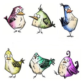 LZBRDY Cute Cartoon Birds Wish Words Cutting Dies Clear Stamp Set DIY Scrapbooking Supplies Metal and Silicone Dies for Cards Albums Crafts Decor