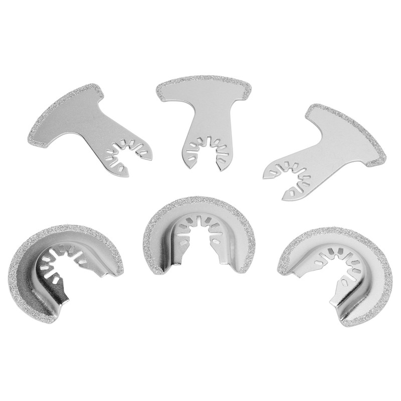 6PCS Diamond Segment Oscillating Blades Woodworking Carbide Multifunctional Saw Blade