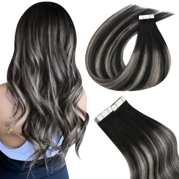 Easyouth 16Inch Tape in Human Hair Extensions Invisible Tape in