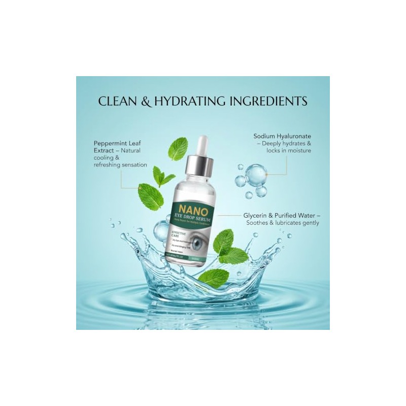 Gotas Oculares Nano Suero Hidratante Alivio Ojos Secos 30ml