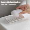 Minimalist Travel Soap Case with Removable Draining Tray, Enhanced Leak-Proof