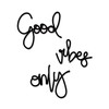 Rajukit Good Vibes Only Metal Wall Decor Inspirational Wall Signs