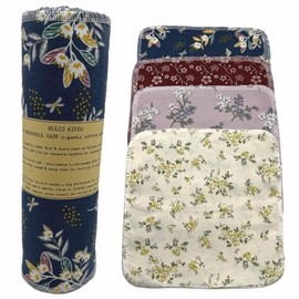 Reusable Paper Towel Rolls 20 Pack,Washable Napkin Cloth Value Set of 4 Colors 20 Pack of Paperless Towel-100% Cotton, Super Soft, Absorbent Made to Last (Floral)