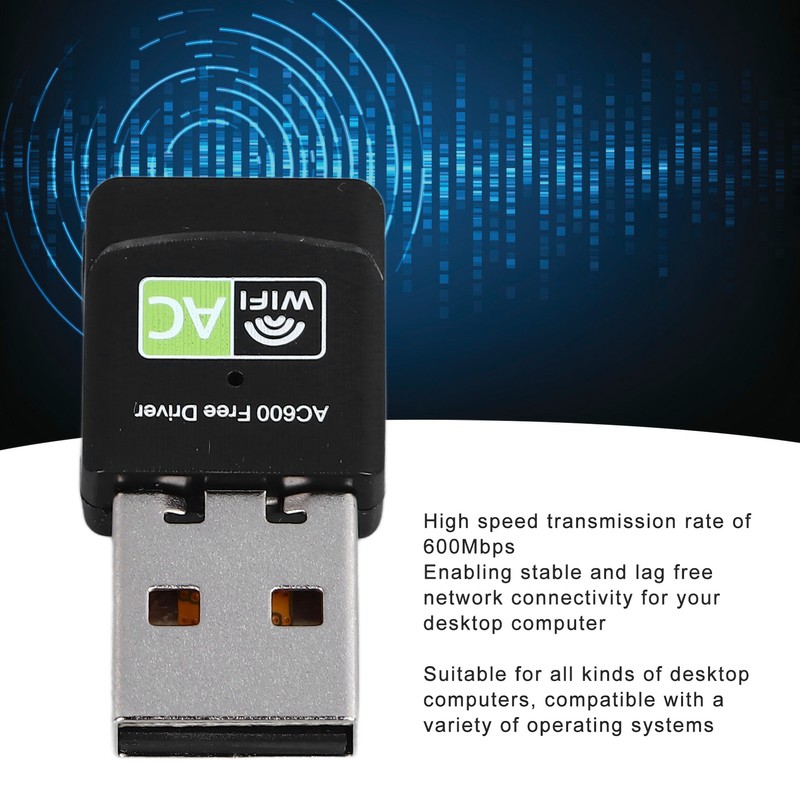 USB WiFi Adapter 2.4G 5.8G Dual Band 600Mbps High Speed