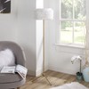 Decor Therapy 59" Fiona Feather Shaded Tri Leg Floor Lamp,