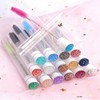 Portable Mini Eyelash Comb & Mascara Wand Brush with Case for Perms and Makeup Glitter 14ea