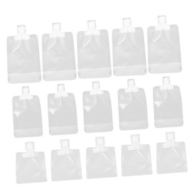 Housoutil 15pcs Travel Toiletry Bag Leakproof Squeeze Pouches for Shampoo Lotion Makeup