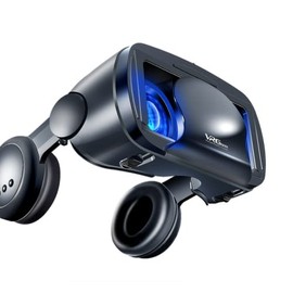 Auriculares VR Compatibles con Y Teléfo Android, Gafas VR Mejoradas con Auriculares Remotos con Luz Azul, Visor De Realidad Virtual 3D para Ver...    