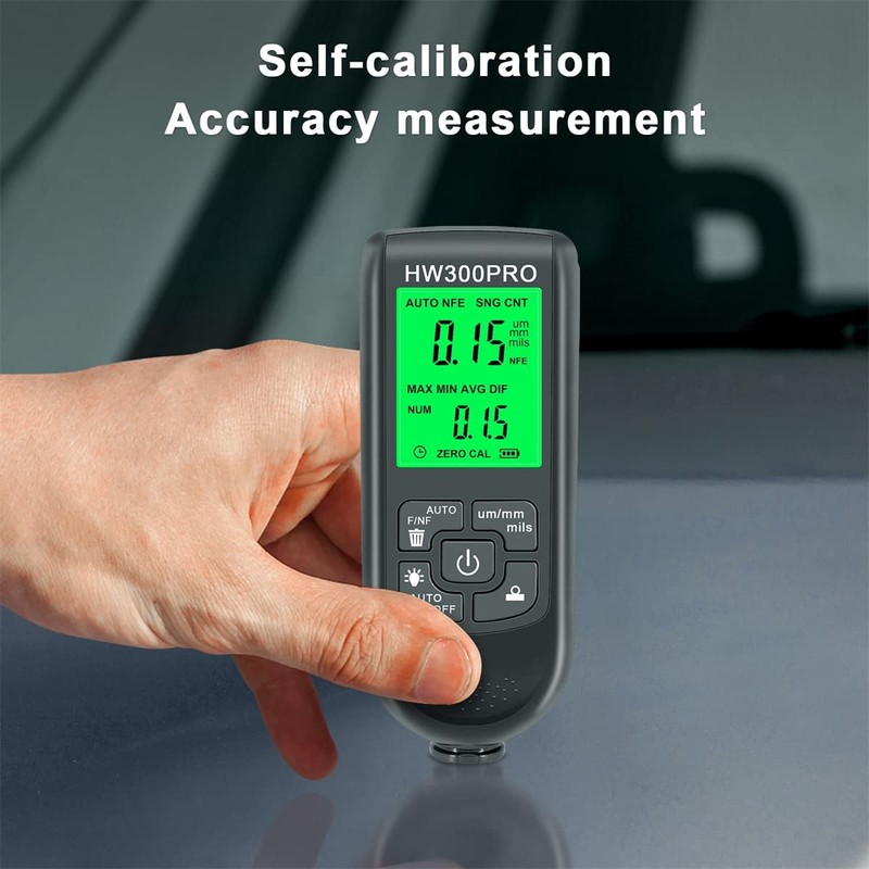 Abizarch Paint Thickness Gauge Meter Fe/NFe Probe Coating Thickness Gauge