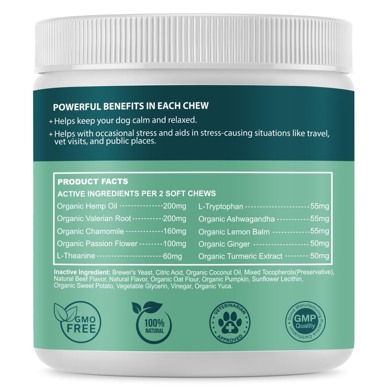 PawsPro Hemp Calming Chews for Dogs - Beef Flavor |