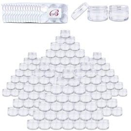 Beauticom 900 Pieces 20G/20ML Round Clear Jars with Screw Cap Lid for Jams, Honey, Cooking Oils, Herbs and Spices - BPA Free