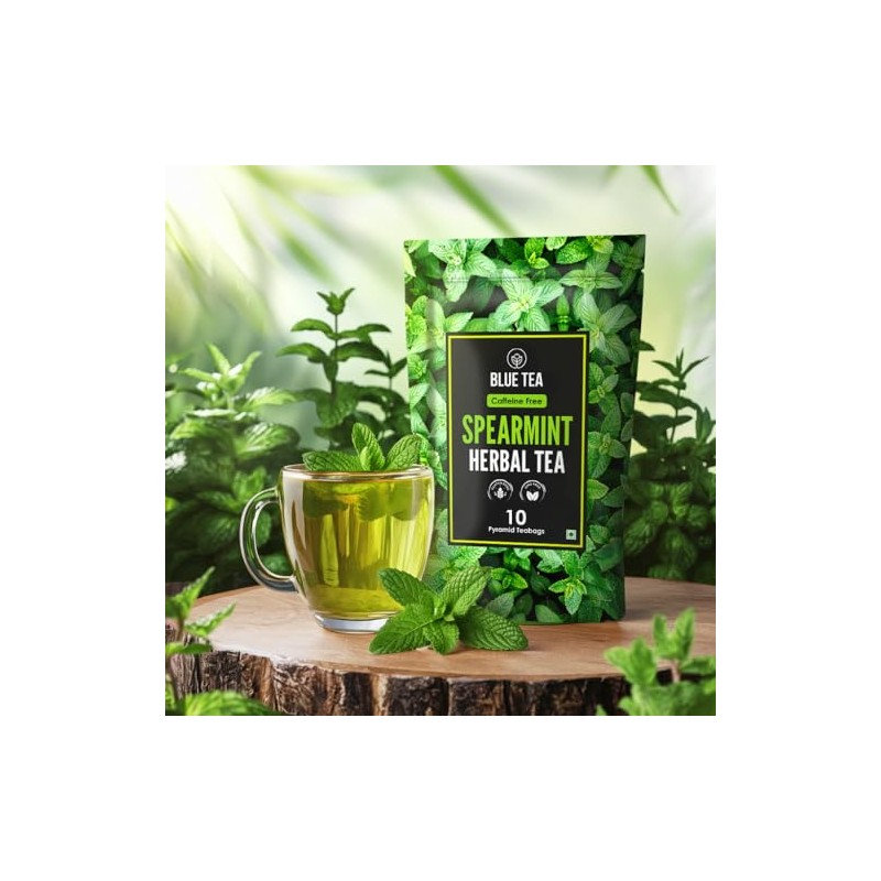 BLUE TEA - Spearmint Tea - 10 Count - Plant