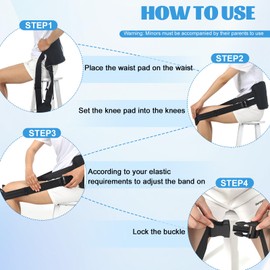 Geiserailie Portable Back Support Belt for Better Sitting Whole Day Lower Black Support Belt Adjust Posture Waist Protector Relieve Sciatica Keeps Straight While Seated Suitable in Office Home