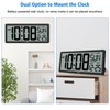 WallarGe Backlight Digital Wall Clock Battery Operated - with Temperature