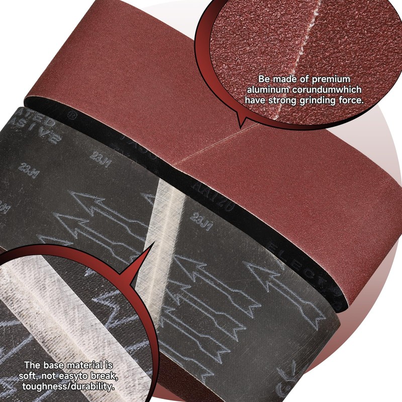 STEBRUAM Sanding Belt 100 x 610 mm,10PCS 60 Grit