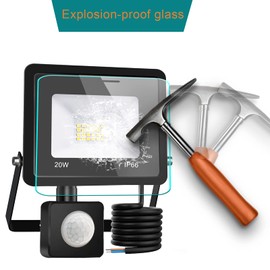 treoir LED Outdoor Spotlight with Motion Sensor 10 W, Super Bright 1000 LM LED Outdoor Spotlight 3500 K LED Floodlight IP66 Waterproof LED Headlight for Garden, Garage, Yard (Warm White, 10 Watt)