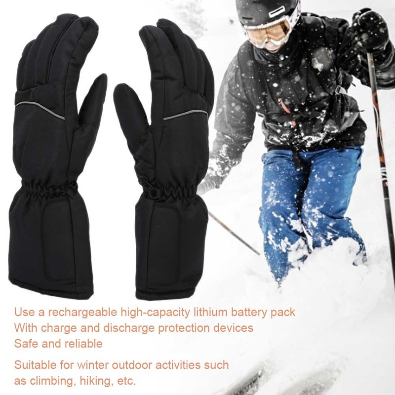 Electric Heating Gloves Waterproof Adjustable Winter Outdoor Sport Warm Keeping