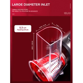 FOHERE Electric Cheese Grater Salad Maker, Electric Slicer Shredder for Home Kitchen Use, One-Touch Easy Control, Electric Grater for Vegetables, Cheeses and Nuts, BPA-Free, Red