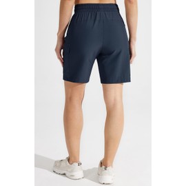MASKERT - Pantalones cortos tipo cargo para mujer, 5 pulgadas, 7 pulgadas, 9 pulgadas, secado rápido, pantalones cortos de golf, ligeros, para correr, verano, informales, 7 Pulgadas-azul marino, XXXL
