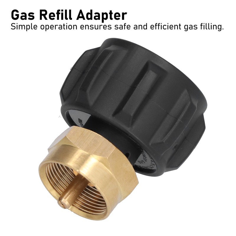 Refill Adapter 1/4in Tank Cylinder Coupler Gas Propane Regulator Valve