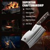 Kitory Meat Cleaver 7", Butcher Knife Bone Cutter Multi-Purpose Dual