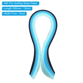 PATIKIL 390 x 7 mm Quilling Paper Strips Paper Quilling, 400 Pieces Origami Froebel Star Paper Strips Set for Art, DIY, Handmade, Christmas, Gradient Blue