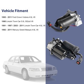 BJYXSHOP 949-200 Air Ride Suspension Compressor Pump Compatible with Ford Crown Victoria Lincoln Town Car Mercury Grand Marquis 1992-2011, replace# 8W1Z5319A,3W1Z5319BA,6W1Z5319AA