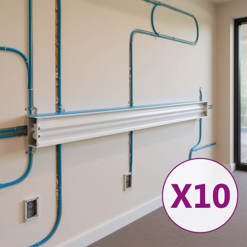 PVC Self-Adhesive Cable Trunking 0.4x0.4 In White For Cable Trays