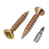 (Pack of 100) Yellow Zinc Plated Steel 3.5 x 20mm
