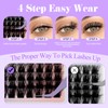 WENDY DIY D Curl Lash Clusters Individual Cluster Lashes Kit
