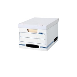 Plexon STOR/FILE Storage Boxes with Lift-Off Lid, Letter/Legal Size, Durable Cardboard, 16.3" L x 12.5" W x 10.5" H, 6-Pack