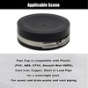 RULLINE 5" Flexible PVC Pipe Cap – w/Stainless Clamp, Black