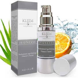 Kleem Organics Vitamin C Serum for Face with Hyaluronic Acid & Vitamin E - Firming Anti Aging Vitamin C Face Serum for Women to Boost Collagen, Reduce Wrinkles, Acne Spots, Dark Spots & Sun Damage