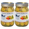 Stuffed Large Olives - Two 16 oz. Jars (Habanero Stuffed